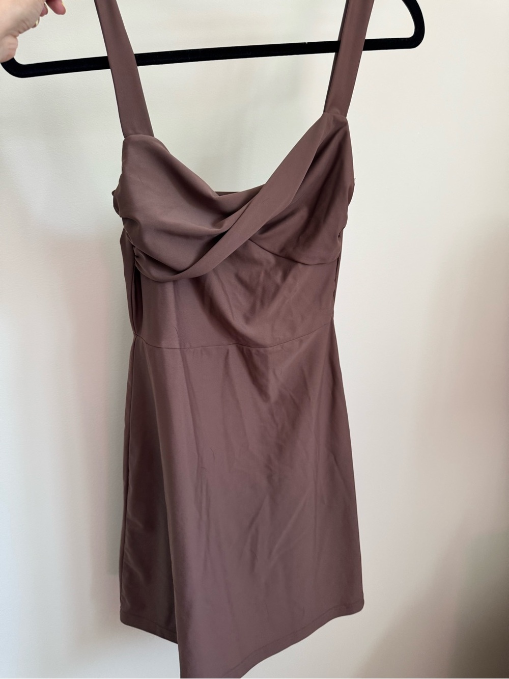 Women's Brown Draped Dress